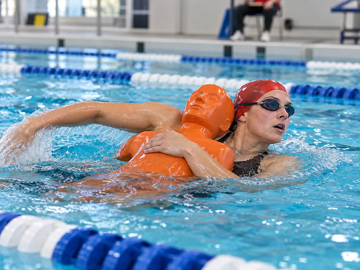 Illustration générée par IA: Sport de sauvetage aquatique