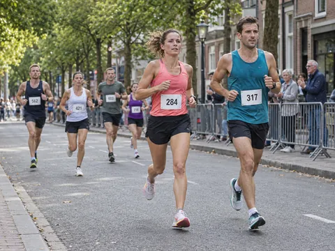 Ilustración generada por IA: Carrera en ruta