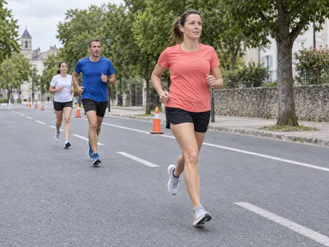 Ilustración generada por IA: Carrera en ruta
