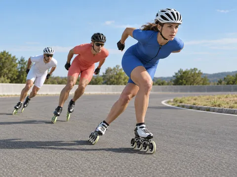 Ilustración generada por IA: Patinaje en ruta