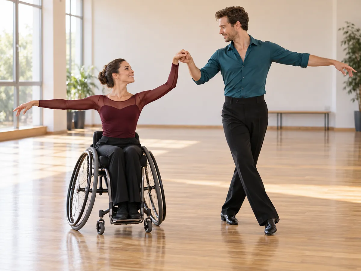 Ilustración generada por IA: Danza en silla de ruedas