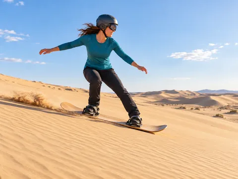Ilustración generada por IA: Sandboarding