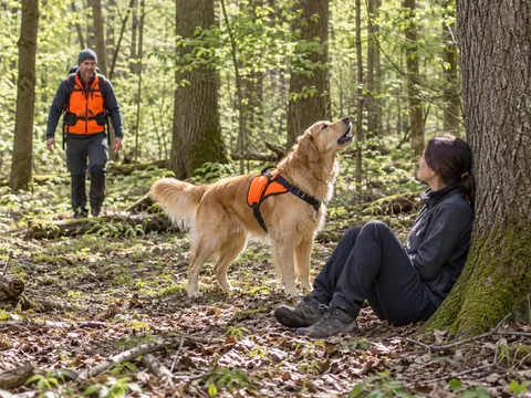 Yapay zekâ ile oluşturulan görsel: Arama kurtarma köpek sporu
