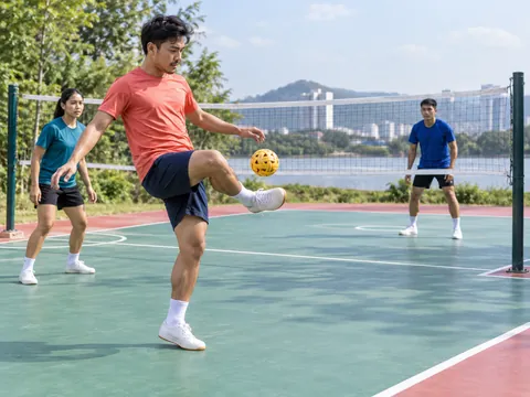 Ilustración generada por IA: Sepak takraw