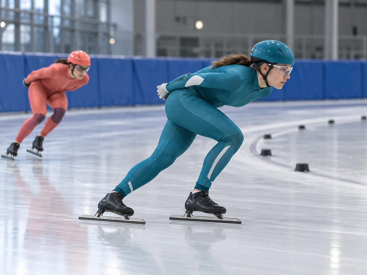 KI-generierte Illustration: Shorttrack