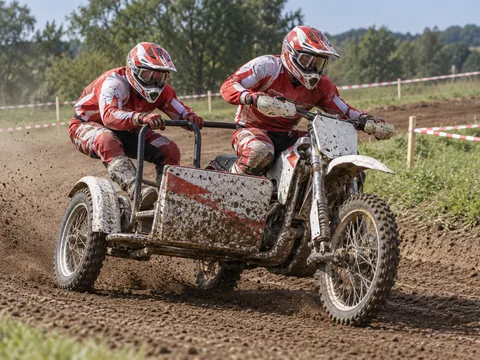 Ilustración generada por IA: Sidecarcross