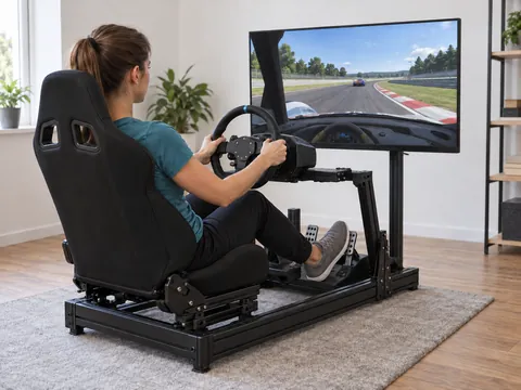 Ilustración generada por IA: Sim racing