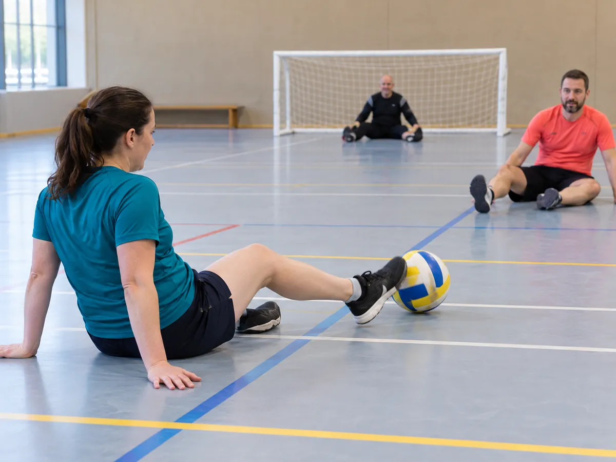 Yapay zekâ ile oluşturulan görsel: Oturarak futbol