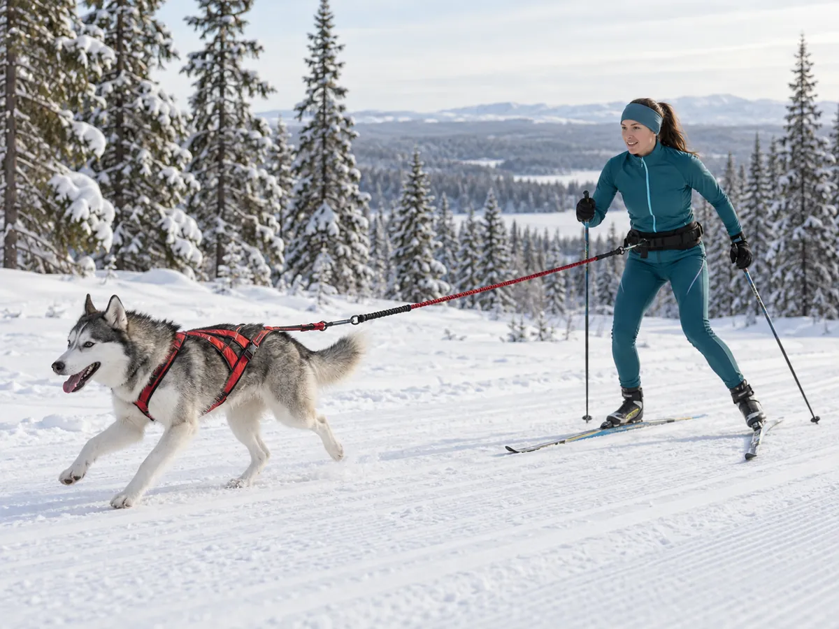 Ilustración generada por IA: Skijoring