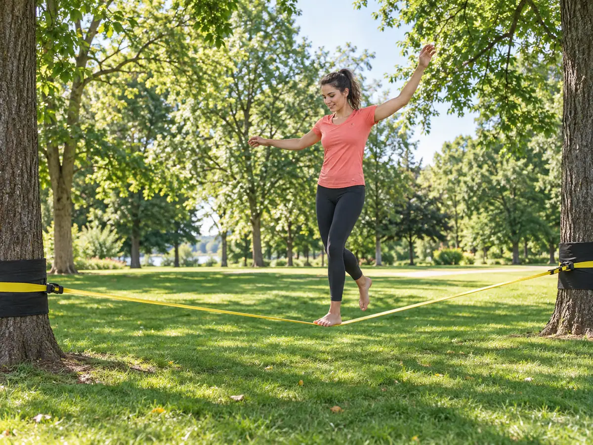 Ilustración generada por IA: Slackline