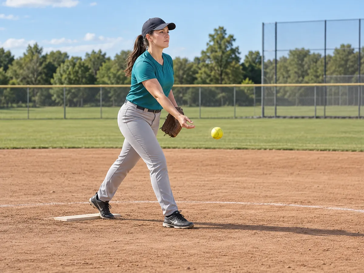 Ilustração gerada por IA: Softbol slow-pitch