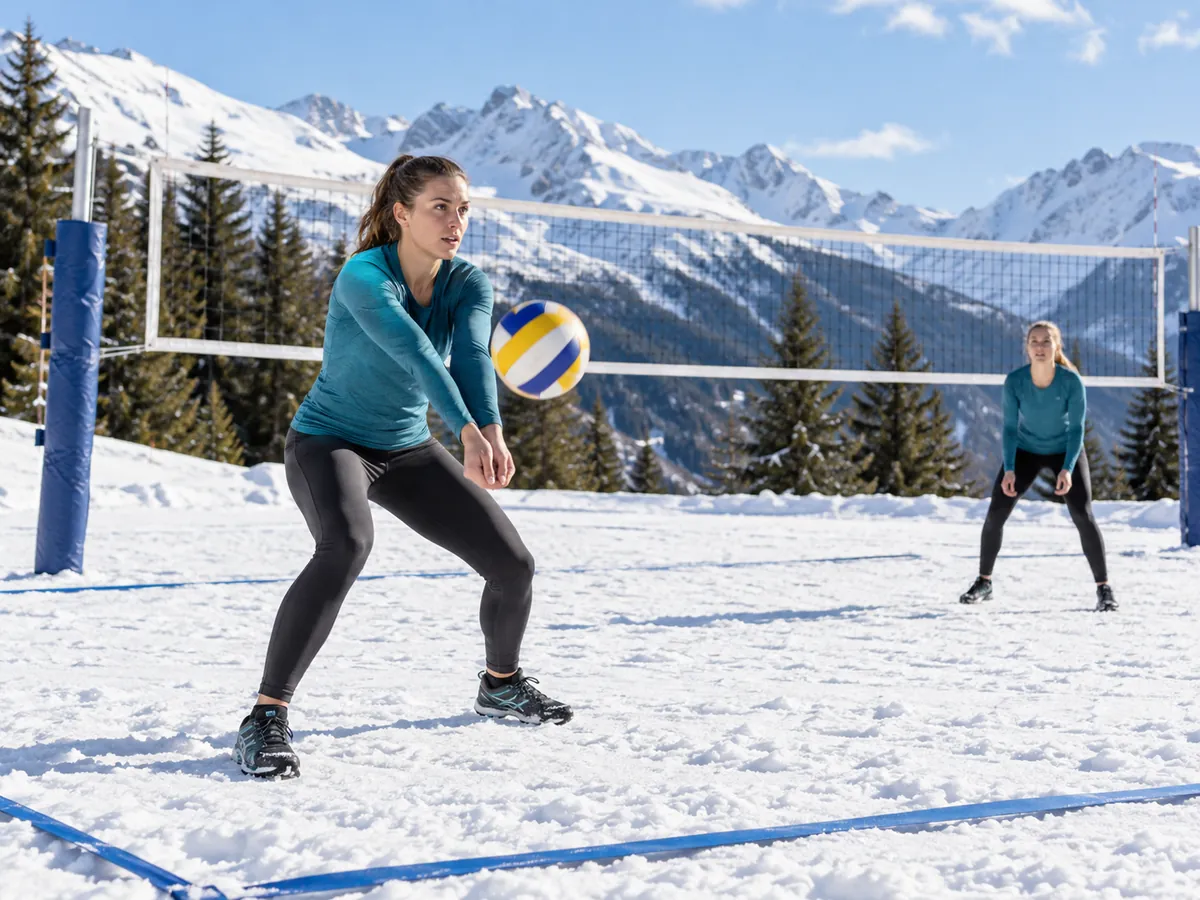 KI-generierte Illustration: Snow Volleyball