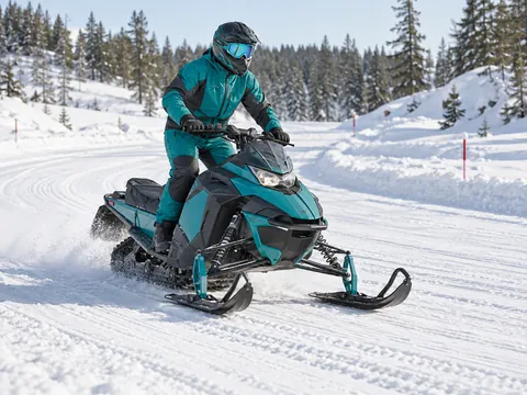 Ilustración generada por IA: Carreras de motos de nieve
