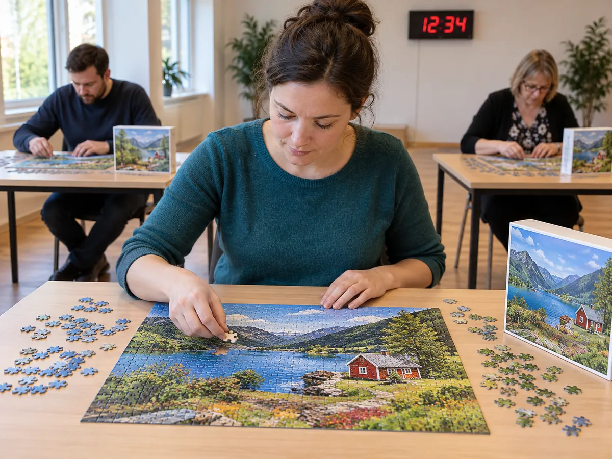 KI-generierte Illustration: Speed Puzzling