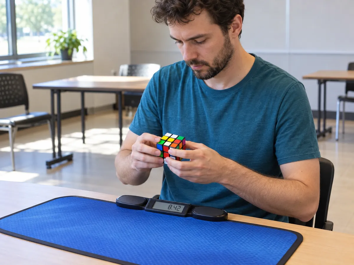 Ilustración generada por IA: Speedcubing