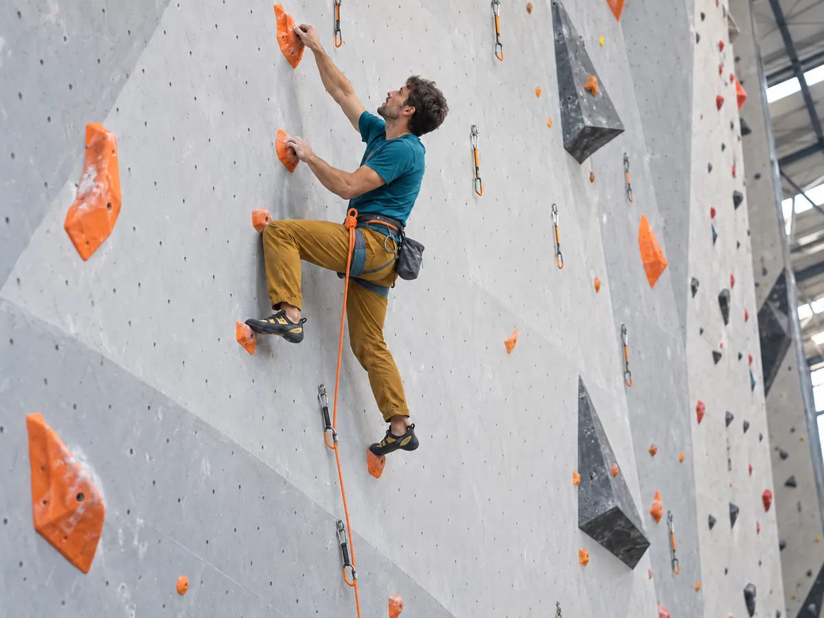 KI-generierte Illustration: Sportklettern (Sport Climbing)