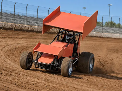 Ilustración generada por IA: Carreras de sprint cars