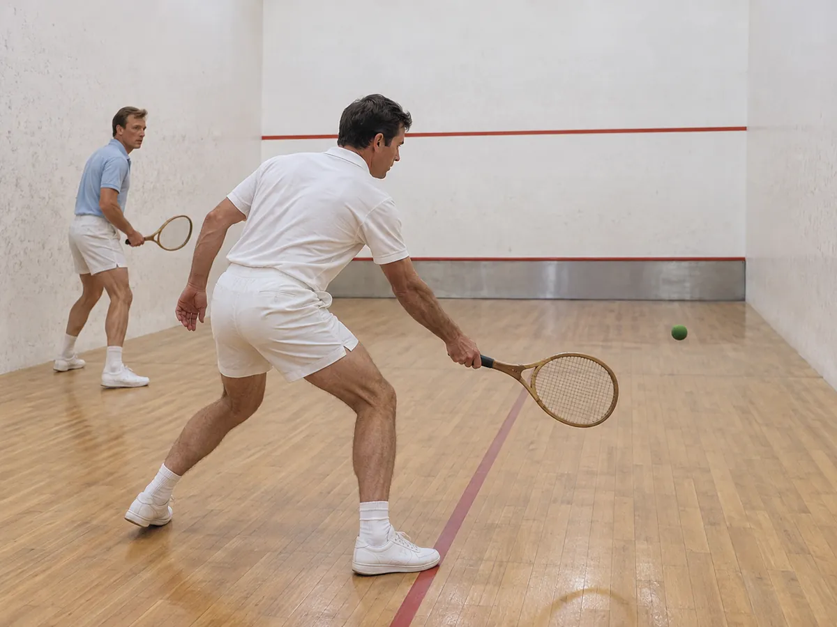 Illustration générée par IA: Squash-tennis