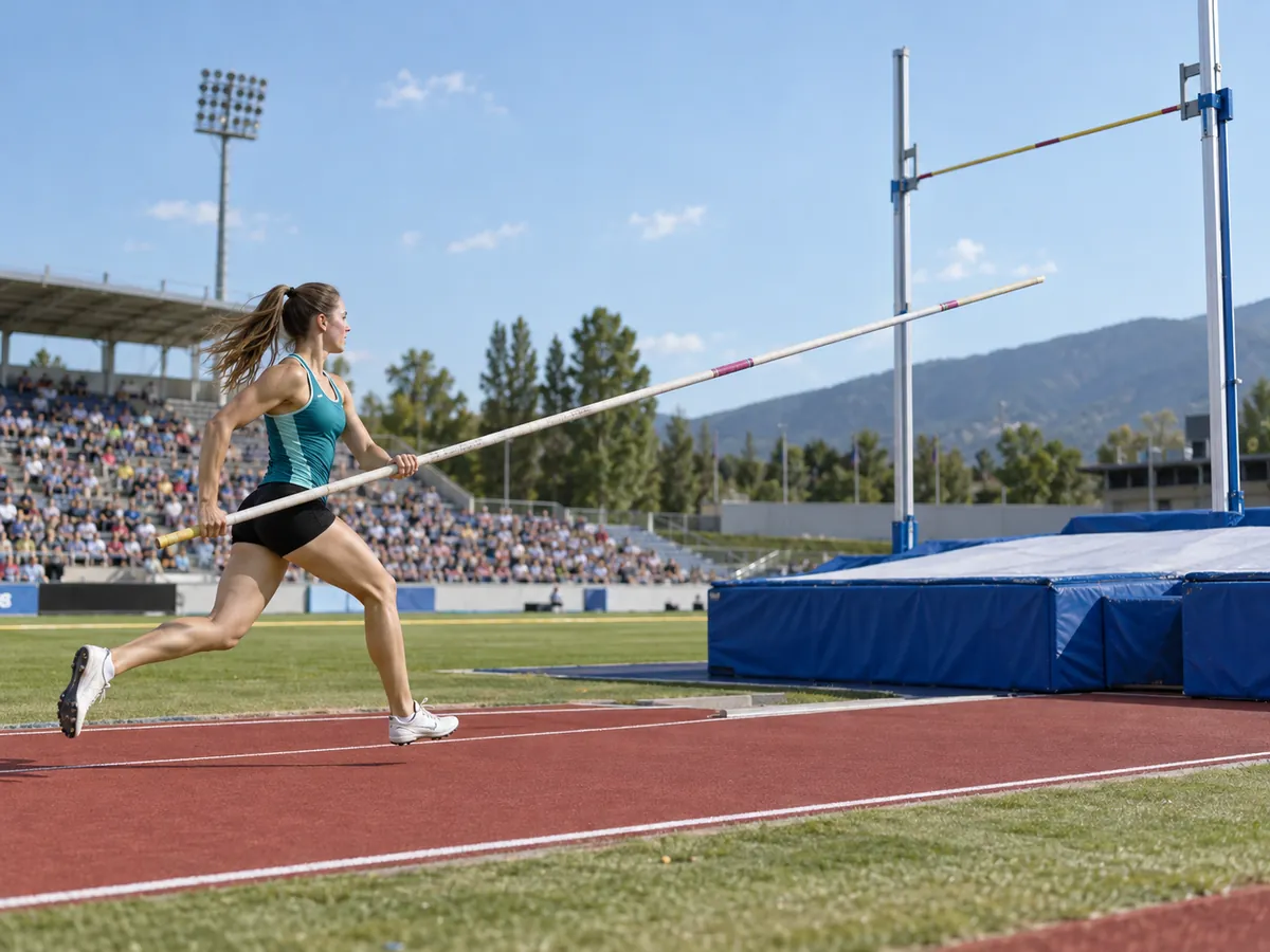 AI-generated illustration: Pole Vault