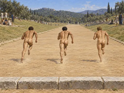 Ilustración generada por IA: Carrera en estadio