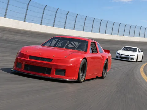 Ilustración generada por IA: Carreras de stock car