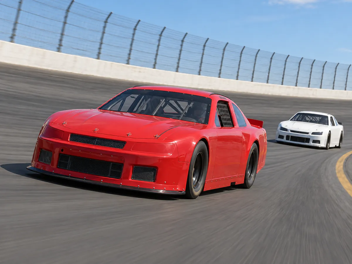 Ilustración generada por IA: Carreras de stock car