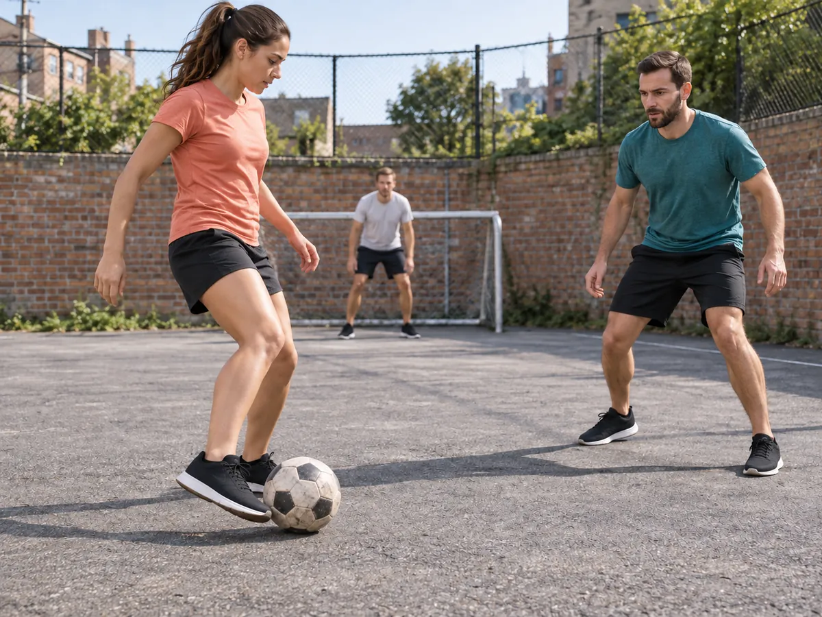 Yapay zekâ ile oluşturulan görsel: Sokak futbolu