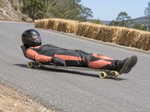 Ilustración generada por IA: Street luge