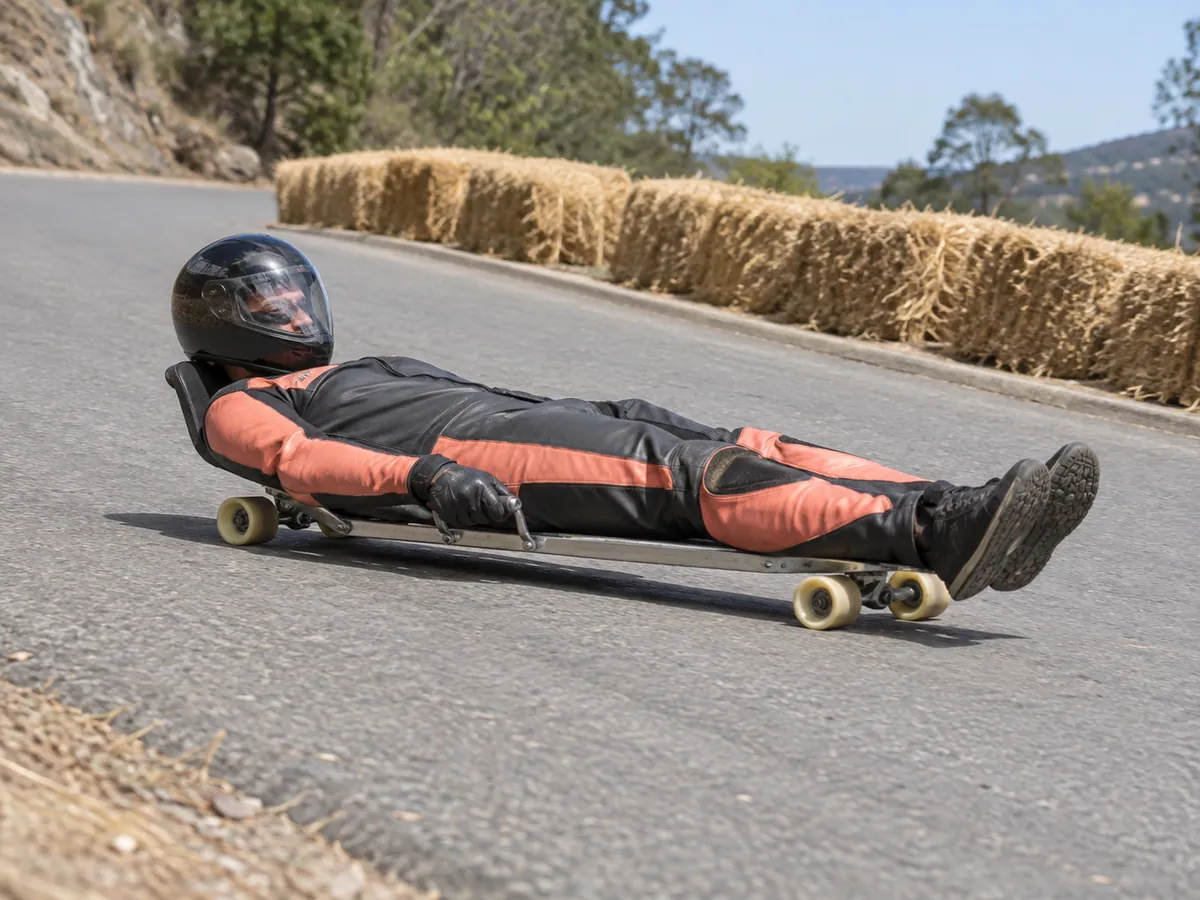 Ilustração gerada por IA: Street luge