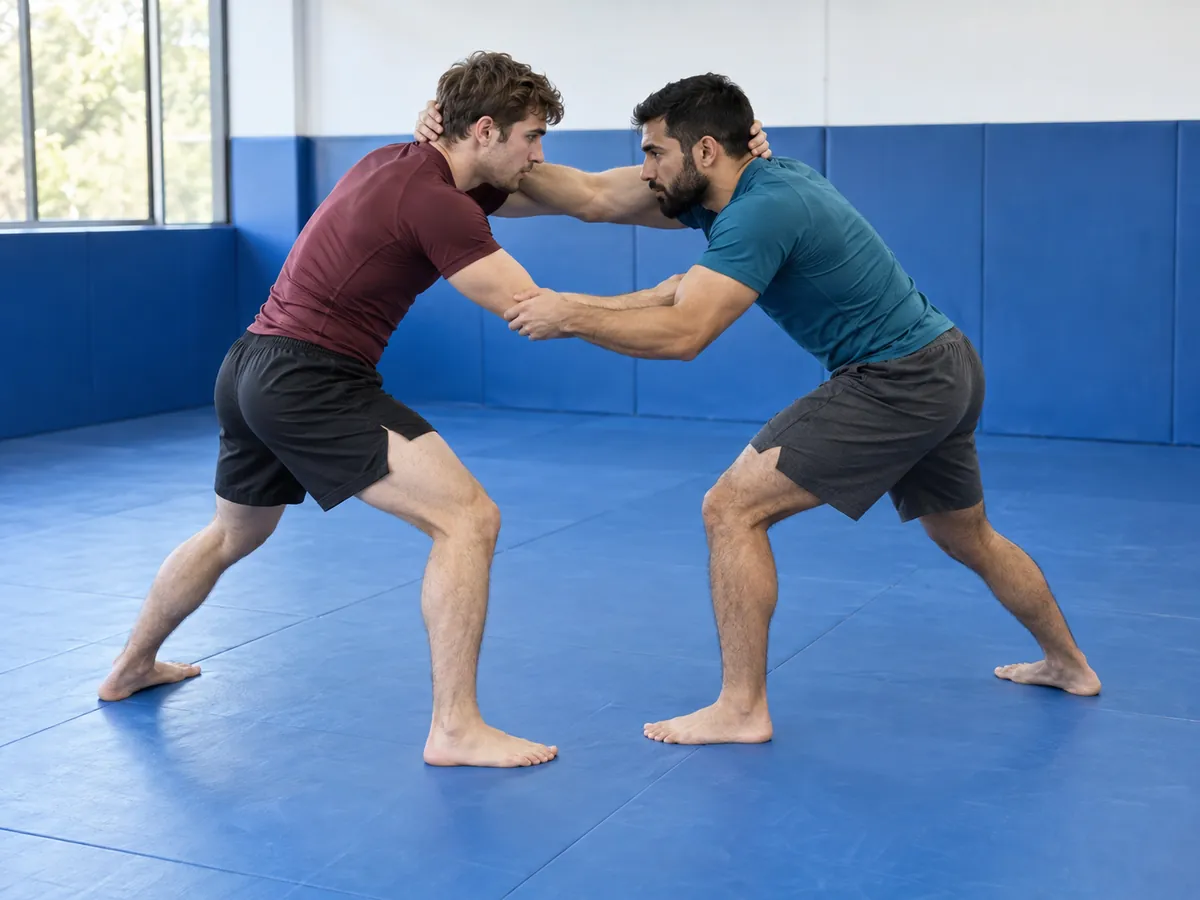 Ilustración generada por IA: Grappling de sumision