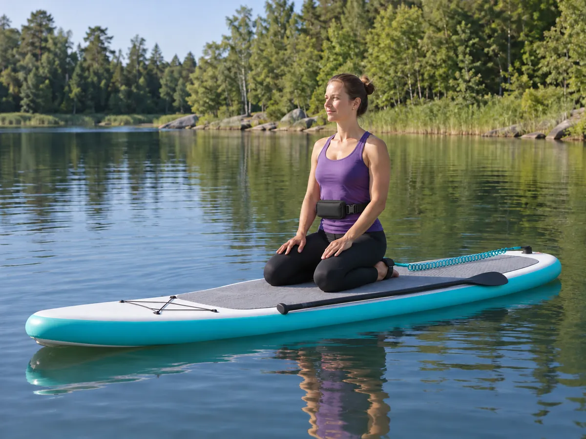 AI-generated illustration: SUP Yoga