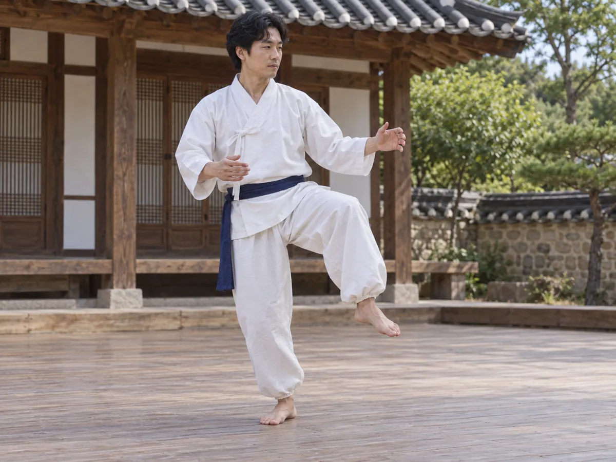 Ilustración generada por IA: Taekkyeon