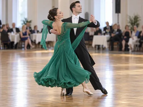 Ilustración generada por IA: Danza deportiva (baile de competicion)