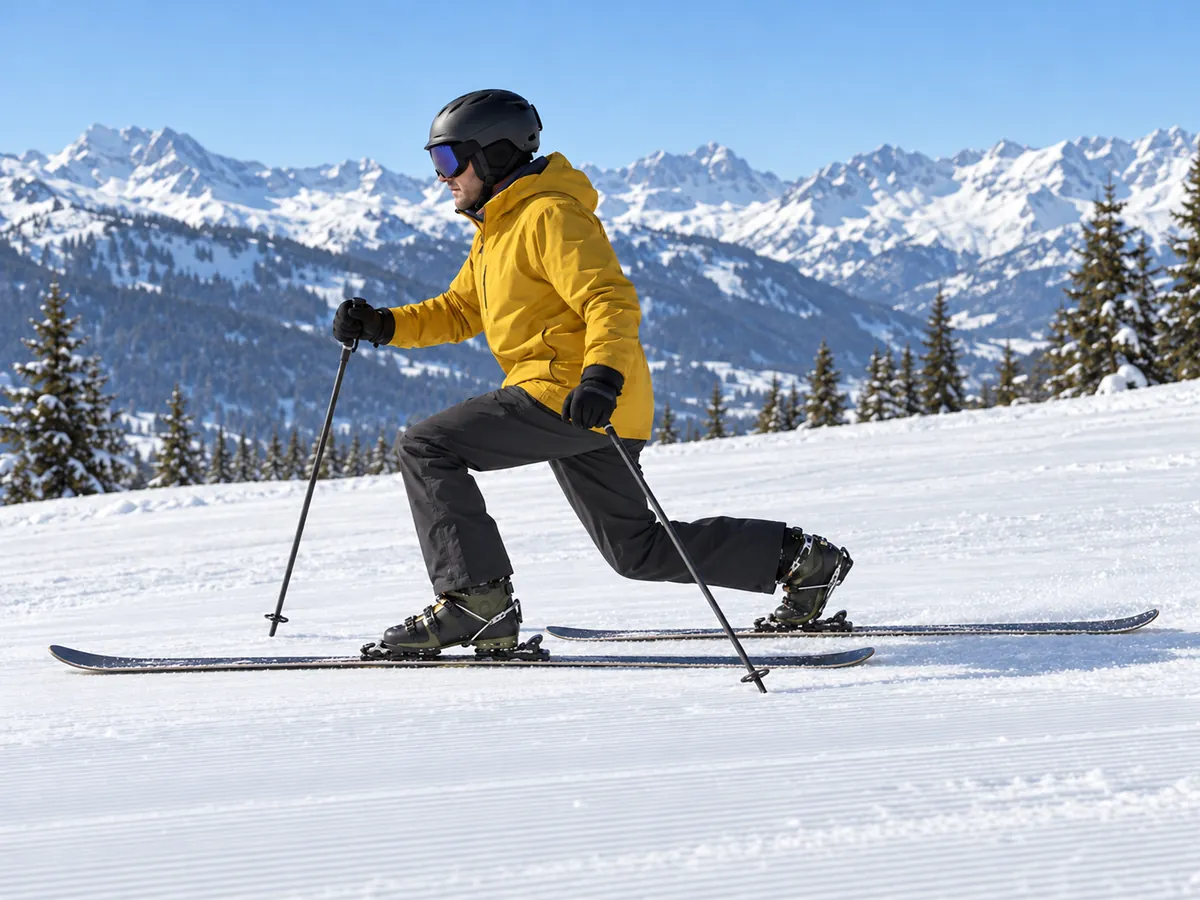 Yapay zekâ ile oluşturulan görsel: Telemark kayak