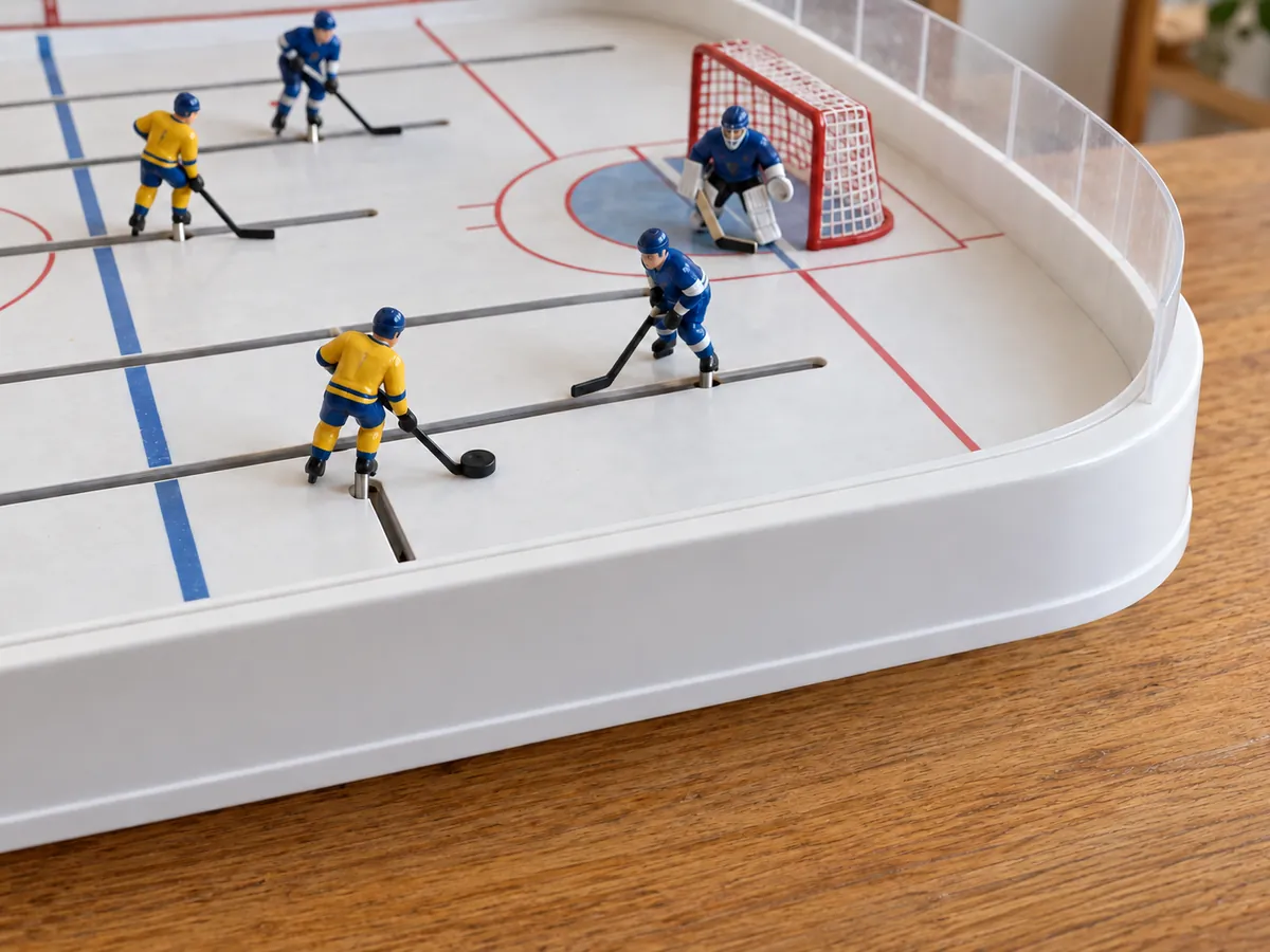Illustrazione generata con IA: Hockey da tavolo