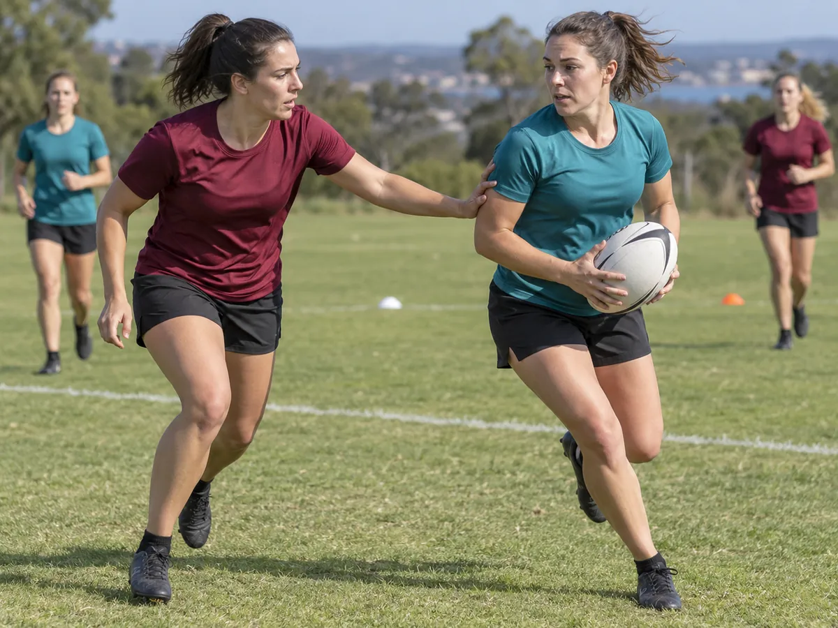 KI-generierte Illustration: Touch Rugby