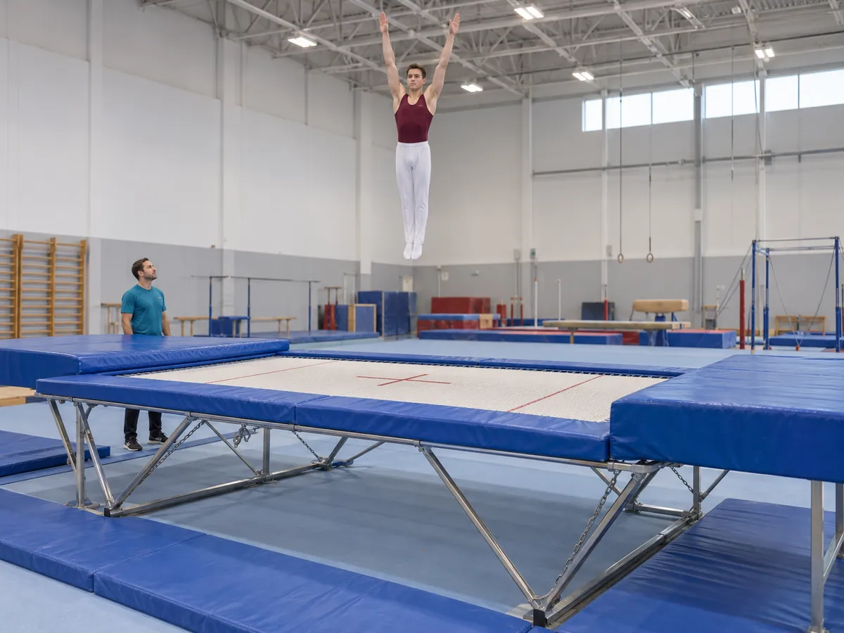 KI-generierte Illustration: Trampolining