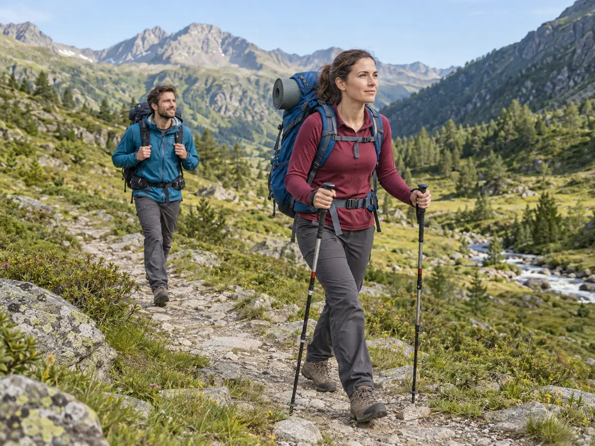 Illustration générée par IA: Trekking