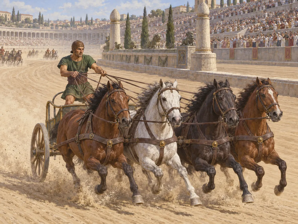 Ilustración generada por IA: Carreras de carros