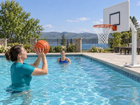 Illustration générée par IA: Basket-ball aquatique