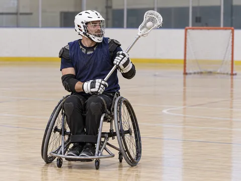 Ilustración generada por IA: Lacrosse en silla de ruedas