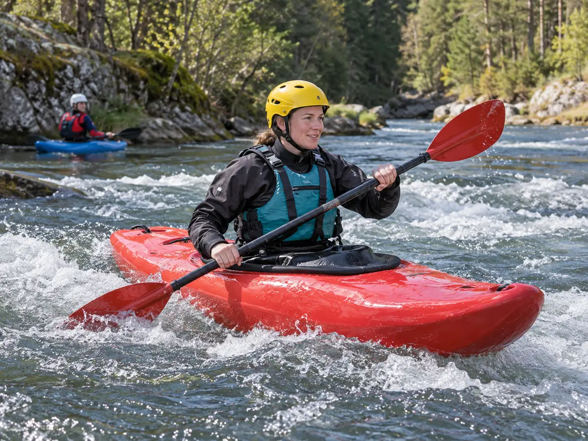 Yapay zekâ ile oluşturulan görsel: Akarsu kayak